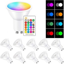5W RGB/RGBWW GU10 LED Light Bulb Spotlight Dimmable Down Light 1-10Pcs Bulbs