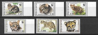 Suriname 1995 WWF Wildlife Fauna Tiere Dieren Animals Wild Cat compl set MNH