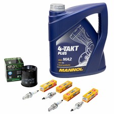 Inspektionspaket Öl 4L für XL 600 V Transalp XRV 650 XRV 750 Ölfilter+Zündkerzen