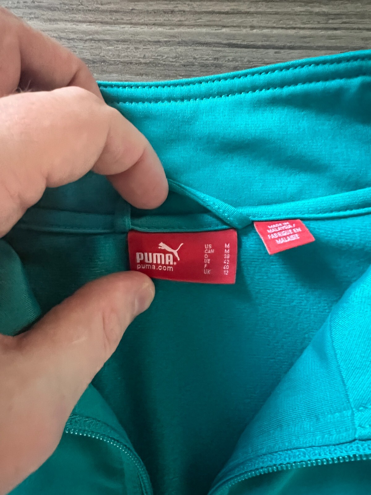 Puma Blue Zip Down Jacket Size Medium - image 2