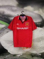 Manchester United MU 1994 - 1996 home vintage football shirt jersey Umbro size M
