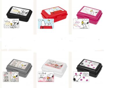 Peanuts Snoopy Lunchbox Brotdose neu ovp 17x12x7cm viele Motive Sandwichdose