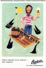 Budvar Bier Werbung Postkarte Rechnung Bon Budweiser vor 1945 Lagerbier