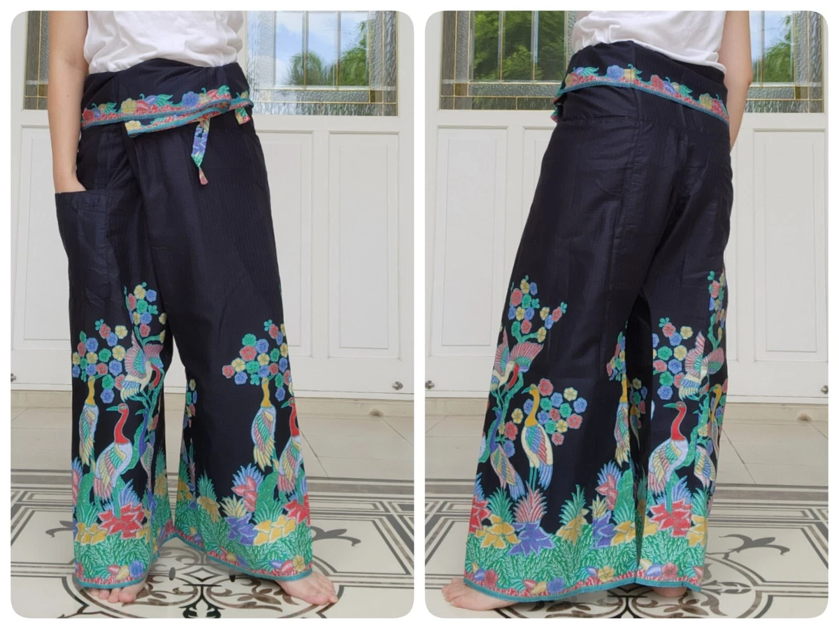 Thai Fisherman Pants in Cotton Batik Printed, Casual Pants, Lounge