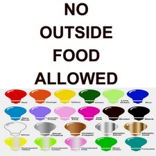 No Outside Food Allowed Vinyl Decal Sticker Restaurant Windows Wall Door Shop