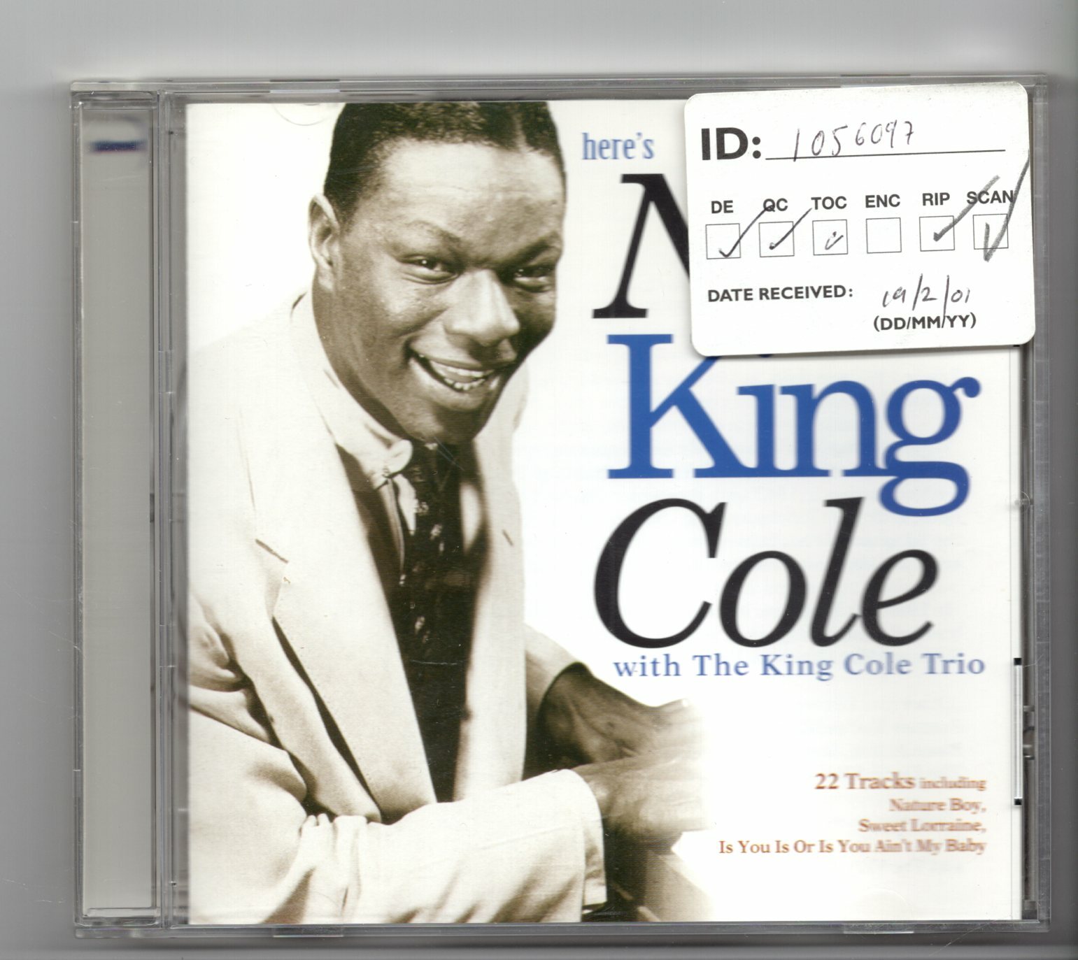 (JH335) Here's Nat King Cole with The King Cole Trio - 2000 CD