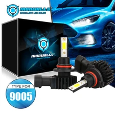 IRONWALLS 9005 HB3 H10 9145 360° LED Headlight Kit HI/LO Beam Bulbs 6000K White