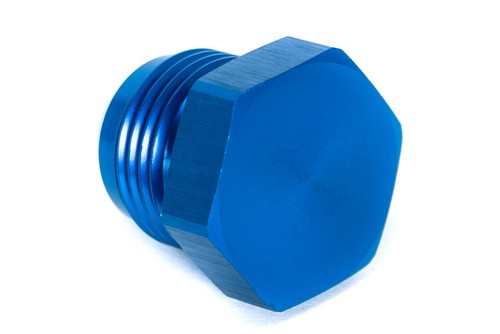 Gewindeverschluss Dash 12 / -12 AN / JIC 12 Gewindestopfen Blau eloxiert - Picture 2 of 2
