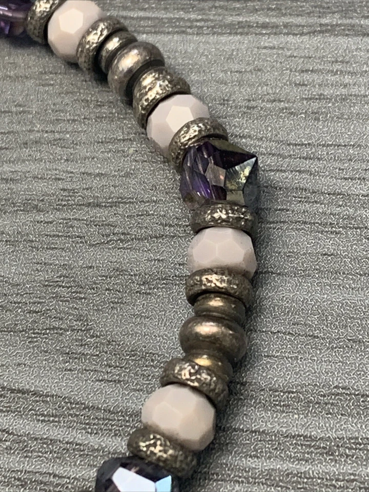 Pulsera vintage Sixty Six Alex & Ani amatista profunda lavanda vidrio cuentas Foto 4 de 4