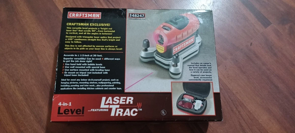 CRAFTSMAN 4 in 1 Level With Laser Trac Model 48247 new open box