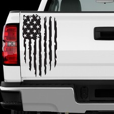 US American Flag Distressed sticker Allsize regular Chrome Mirror Vinyl Colors