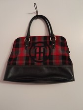 Tommy Hilfiger Plaid Bag Satchel Fabric Purse