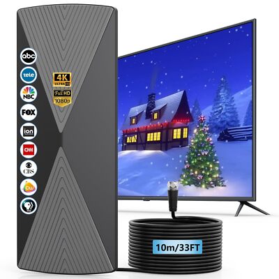 2025 TV Antenna,1200+ Miles Long Range TV Antenna - OPEN BOX