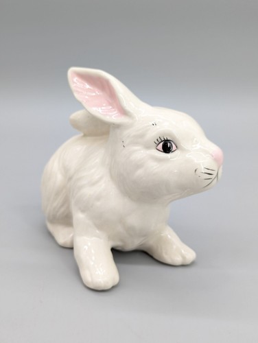 Keramik weißer Hase Figur Statue Cottontail Osterhase 7" - Bild 8 von 10