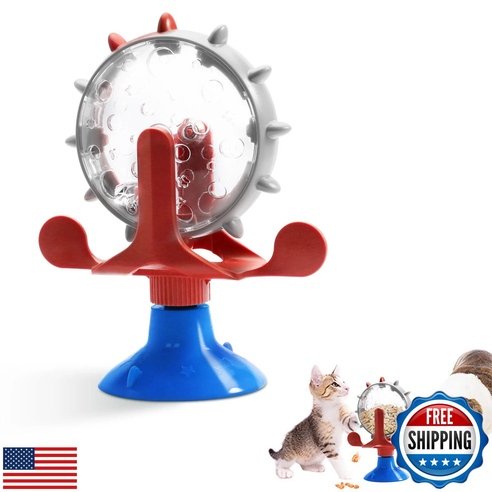 koitmy Interactive Cat Toy Puzzle Toy Pet Slow Feeder for Bored Indoor Cat Sm