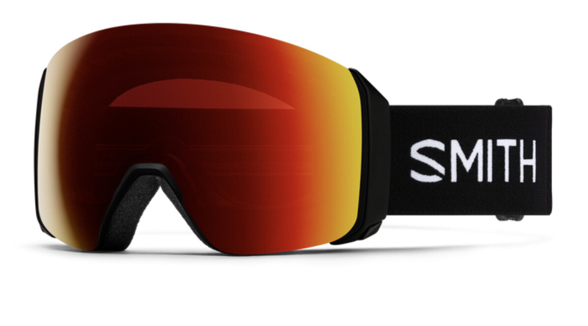 Smith Optics 4D Mag XL Ski Snowboard Goggles Black Chromapop Sun Red  Mirror