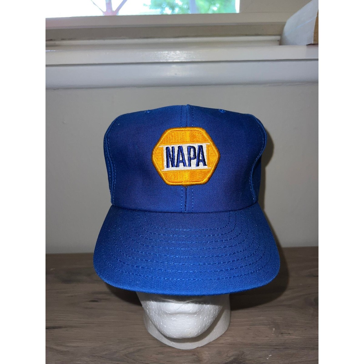 80s Vintage Napa Racing Blue Hat Headwear Snapback VTG 1980s 