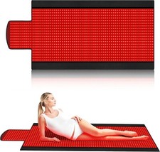 1370pcs Dual Wavelength LED Beads 660nm&850nm Red Light Therapy Mat, 71.4''x 33"