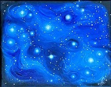"Gemini" Original Oil Painting constellation zodiac art stars astrological sign