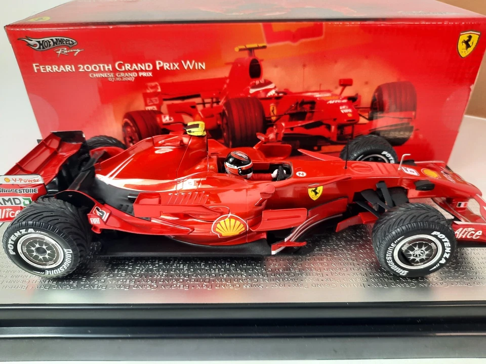 Hot Wheels Ferrari F2007 #6 Kimi Raikkonen World Champion 2007 China 1/18 L8782 - Immagine 2 di 3
