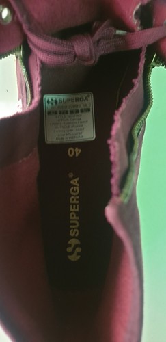 SUPERGA POLACCHINO COLORE PRUGNA CHIUSURA DOPPIA ZIP E STRINGHE EFFETTO "SPORCO" - Foto 3 di 4
