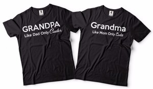 Grandpa Grandma Couple Tees Grandmother 