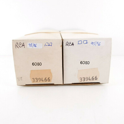 2 X JAN CRC 6080WA TUBE. RCA BRAND. BLACK PLATES. MATCHED PAIR CÑ 