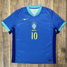 New Nike Brasil National Team 2024 Neymar Jr. Authentic Soccer Jersey Men  s XL