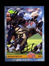 1993 CLASSIC JEROME BETTIS #10 STEELERS HOF AUTOGRAPH SIGNED VINTAGE