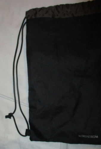 New Nordstrom Drawstring Backpack Bag NWOT Athletic Gym Brown Black Knapsack - Picture 5 of 5