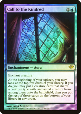 kindred card type mtg FOIL Call to the - Dark Ascension #030 The Gathering (MTG) card images and symbols Wizards of the Coast Kindred Summons (Some love for