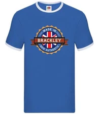 Made In Brackley - Mens Ringer - Town City Village Born Love Live Homewtown