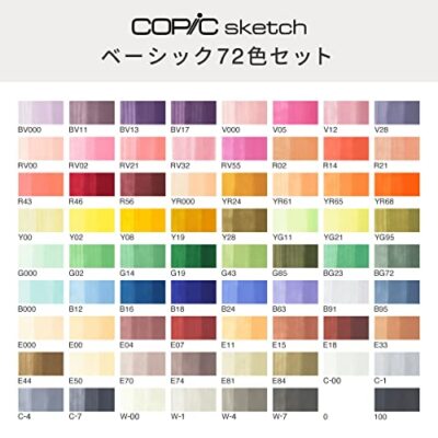 Copic Sketch Basic 72 colors Set Marker Pen .Too Copic 72 from JP
