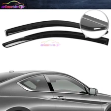 Fit For 13-17 Honda Accord Coupe Window Visor Smoke Vent Guard Shade Deflector