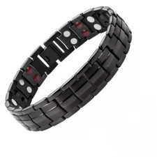 Men Magnetic Bracelets Titanium Steel Magnet Bracelet Pain Relief Balance Energy