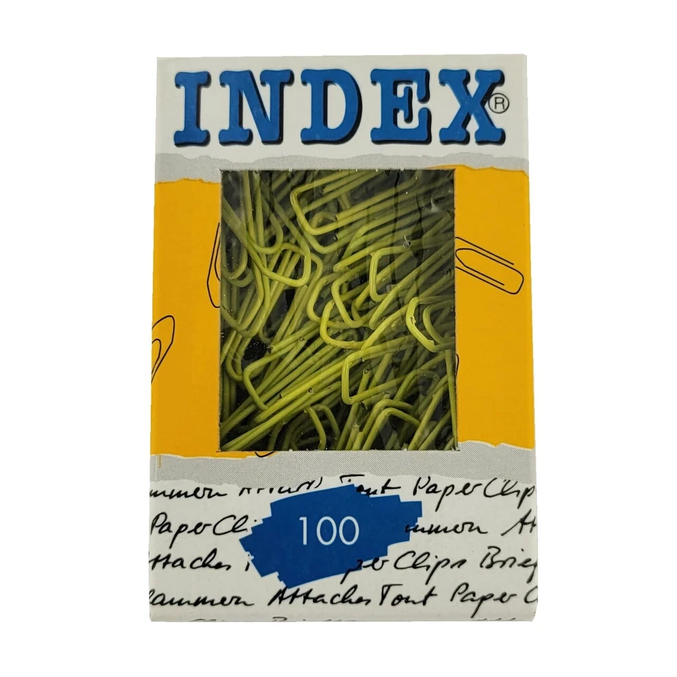 Büroklammern kunststoffüberzogen gelb index Hansawerke, 100er Pack 26 mm