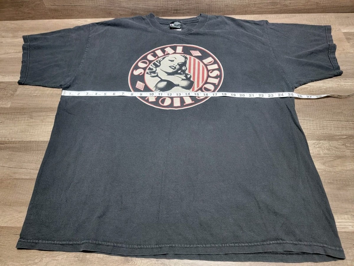 Vintage 90s Social Distortion Band T-Shirt Punk Rock Giant Tag Sz 