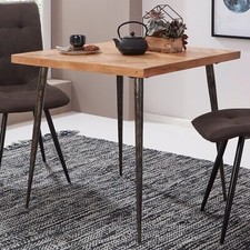FineBuy Esstisch 80 x 80 cm Esszimmertisch Massivholz Küchentisch Tisch Massiv 