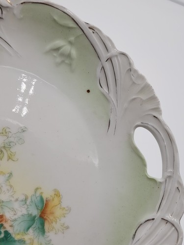 RS Prussia RARE Molded Snowdrop Flower Porcelain Cake Plate - Picture 9 of 19