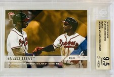 2018 Topps Now Acuna & Albies Players Weekend 9/14 Bonus RC Lmtd. PR/805 BGS 9.5
