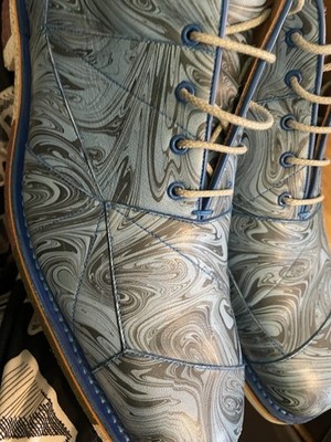 SCOTCH GRAIN HIROKAWA Blue Leather  for Men, Size 25 1/2 -US 8 ST-6349 HTF!!
