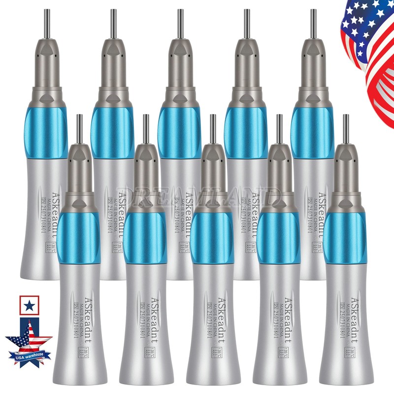 10PCS Dental Straight Low Speed Handpiece E-type Nose cone Fit Prophy Motor USA