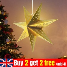 45cm Hanging 3D Paper Star Party Paper Lamp Shade Lantern Christmas Decor NEW