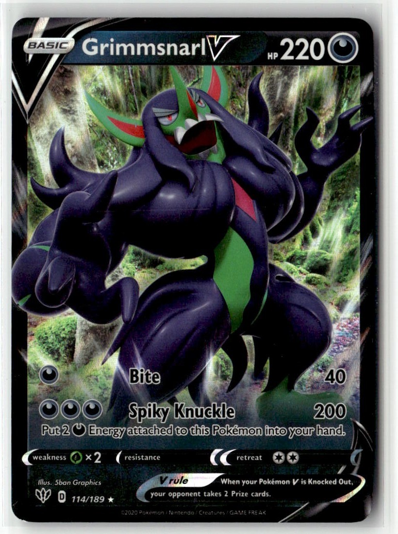 Grimmsnarl V Ultra Rare SWSH03: Darkness Ablaze 114/189 NM