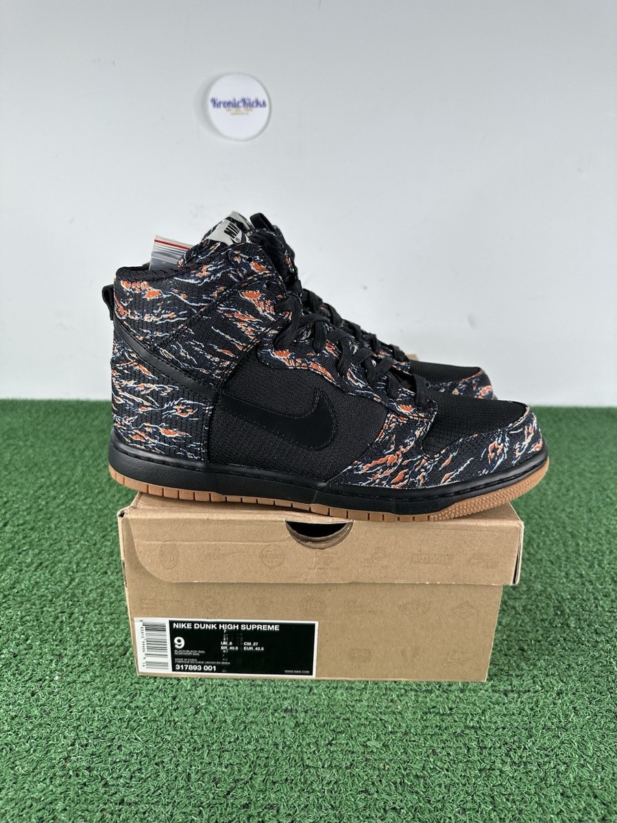 Size 9 - Nike Dunk High Sb Supreme Black - New | eBay