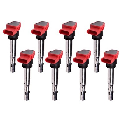 Eldor Set of 8 Ignition Coils For Audi A6 A8 Quattro Q7 R8 S5 4.2L V8