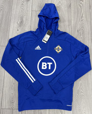 Northern Ireland adidas 1/4 Zip Hooded Training Top -Adults Size: S Blue RRP:£95