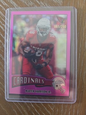 2025 Topps Chrome - 1975 Topps Marvin Harrison Jr. #1975-1 Pink Refractor /250