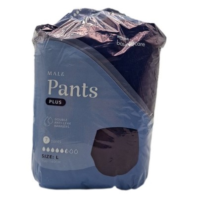 Amazon Basic Care Men s Pants Plus Large   4 Packungen à 7 Stück (28 Pants), Bla