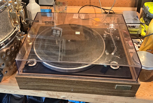 Sony PS-1100 Stereo Turntable Vintage Record Player with Dust Cover Tested